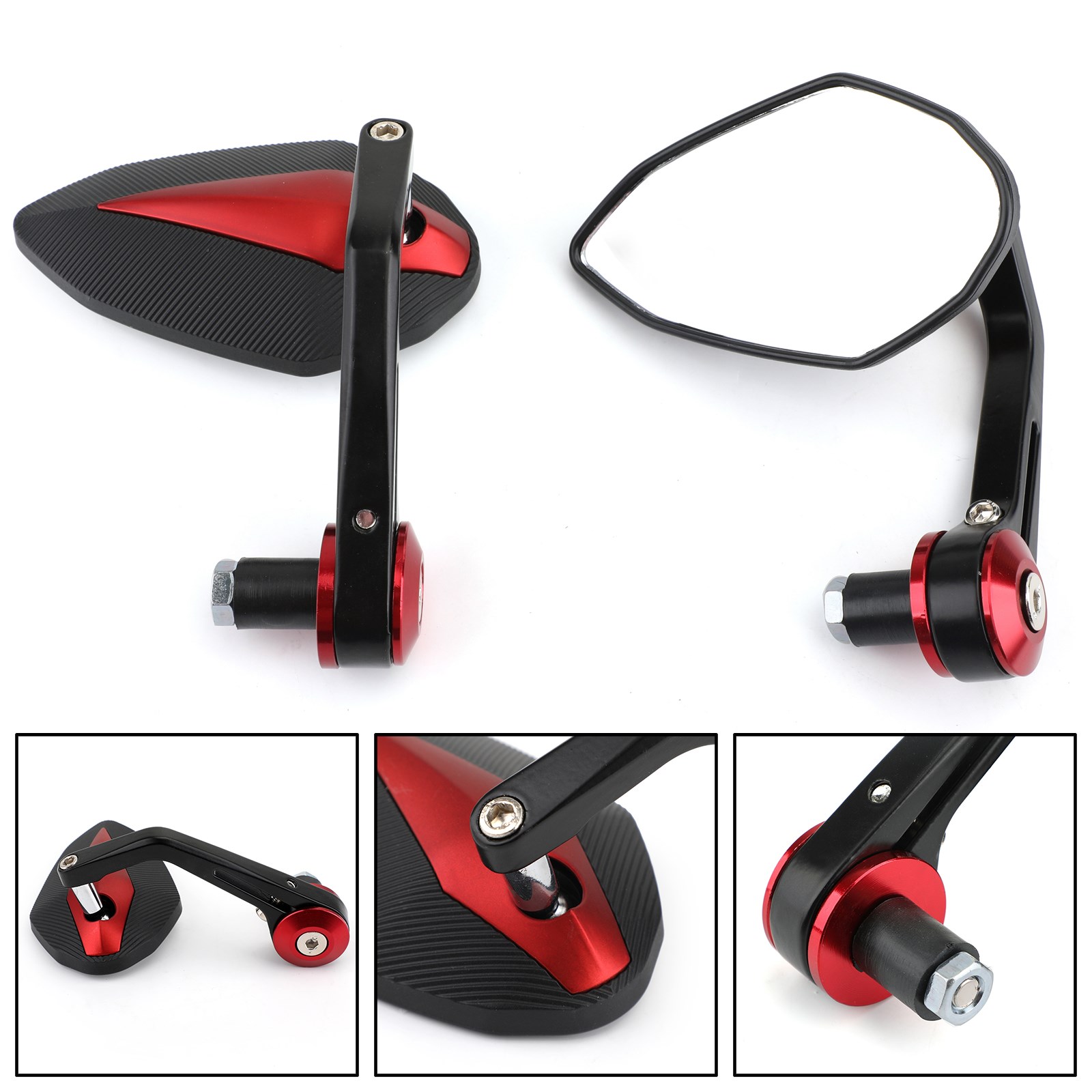 Mirror Extender Bar - Areyourshop Rétroviseurs de guidon noirs et