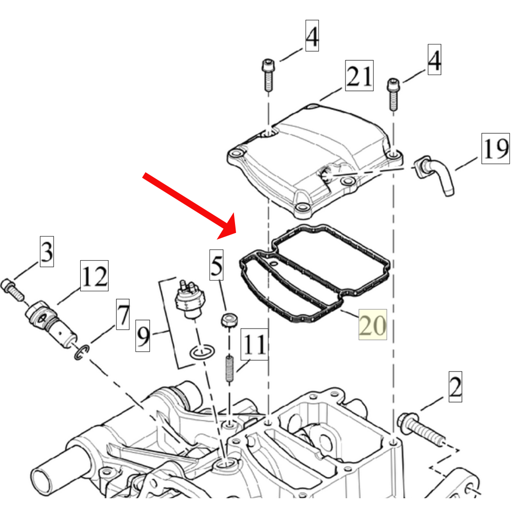 Gearbox Motorcycle - Joint d'étanchéité de couvercle de boîte